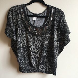 Cheetah print day trip shirt